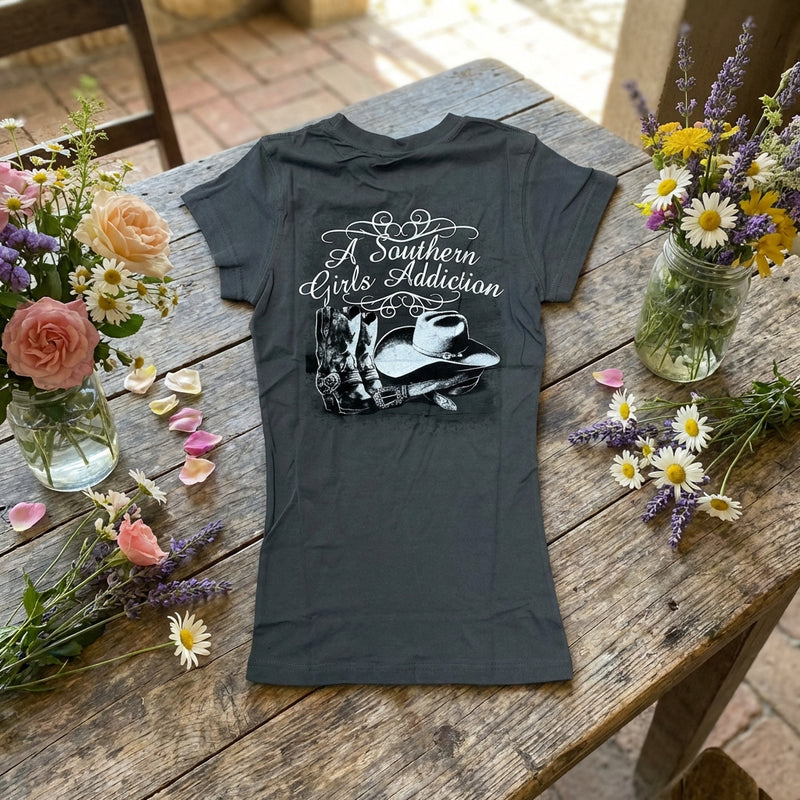 Load image into Gallery viewer, 7016 - Southern Addiction "A Southern Girls Addiction" T Shirt

