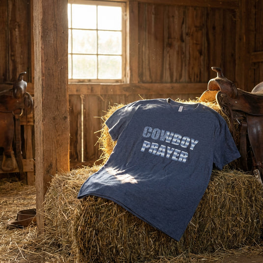 CP2000 - Cowboy Prayer Americana Heather Gray T Shirt