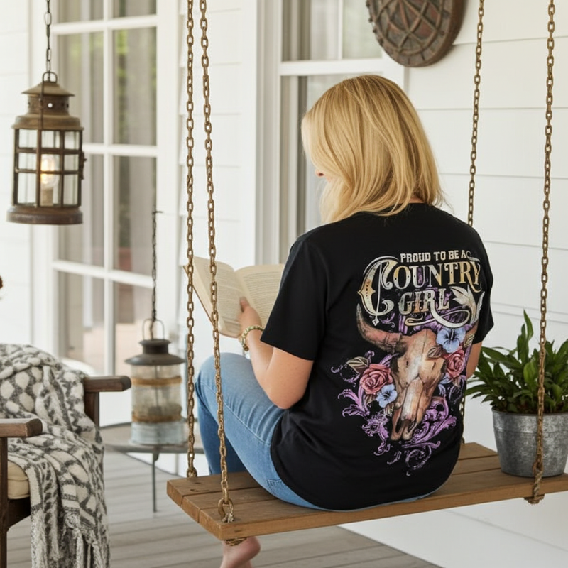 Load image into Gallery viewer, 7053 - Southern Addiction Proud to be a Country Girl T Shirt
