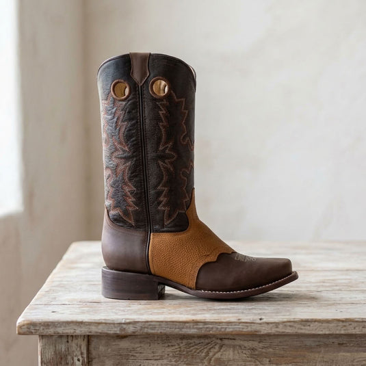 CP5005 - Cowboy Prayer Men's Chocolate Western Boot With Overlay