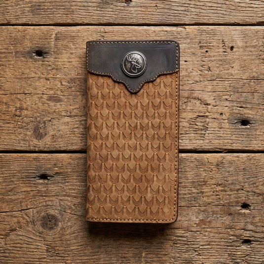 W131 - RockinLeather Rodeo Wallet w/ Deer Silhouette Concho