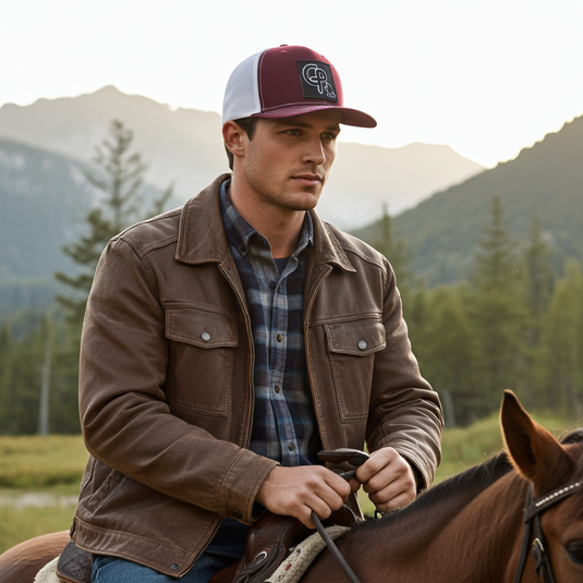 CP113 - Cowboy Prayer 3D Black Cardinal/White Cap