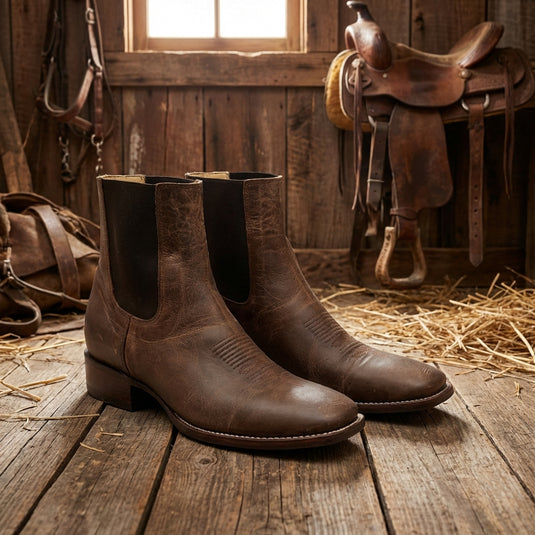 1251 - RockinLeather Men's Sierra Scotch Goat Chelsea Boot