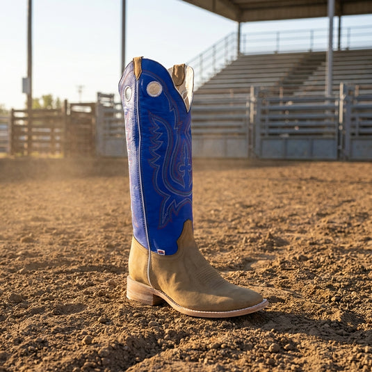 1106 - RockinLeather Men's Buckaroo Blue Shaft Western Boot