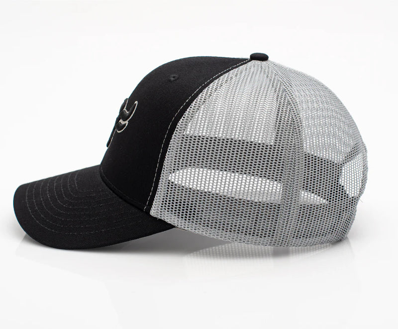 Load image into Gallery viewer, TH101-1106 - BLACK -GREY - Rodeo Clothing Men’s Cotton Twill Mesh Western Cap
