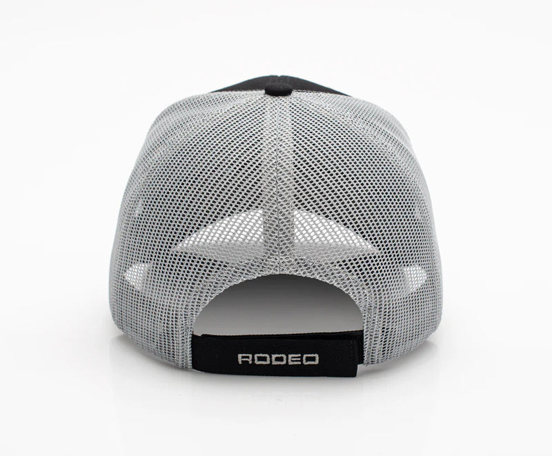 Load image into Gallery viewer, TH101-1106 - BLACK -GREY - Rodeo Clothing Men’s Cotton Twill Mesh Western Cap
