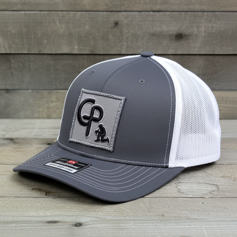 Load image into Gallery viewer, CP109 - Cowboy Prayer 3D Gray Charcoal/White Cap
