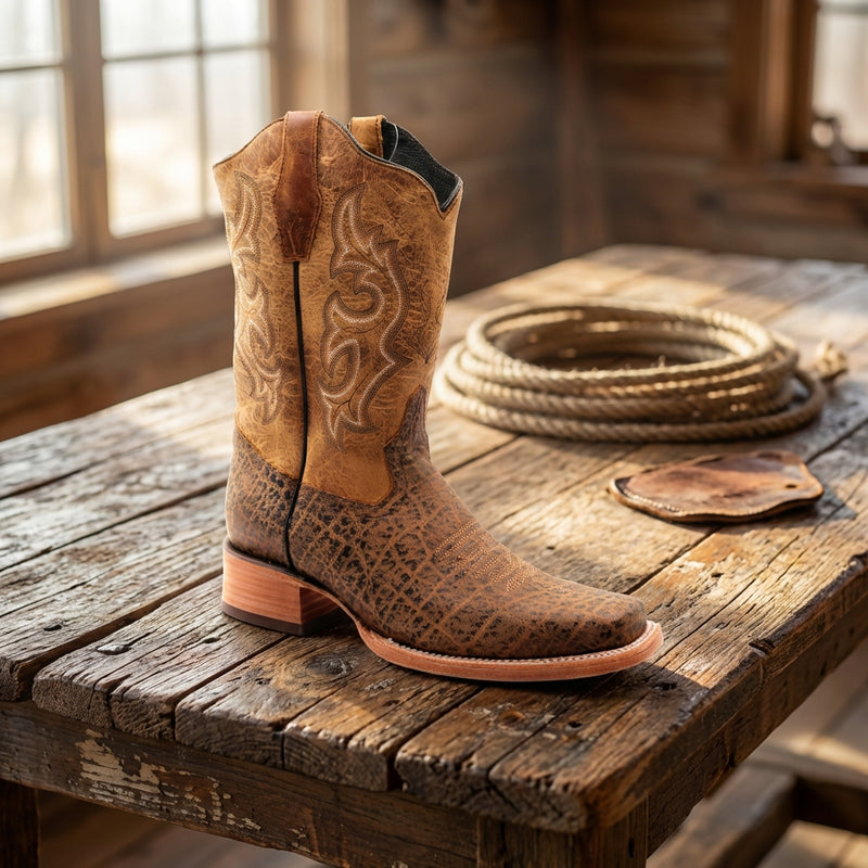 Load image into Gallery viewer, CP8000 - Cowboy Prayer Elephant Print Cowboy Boot
