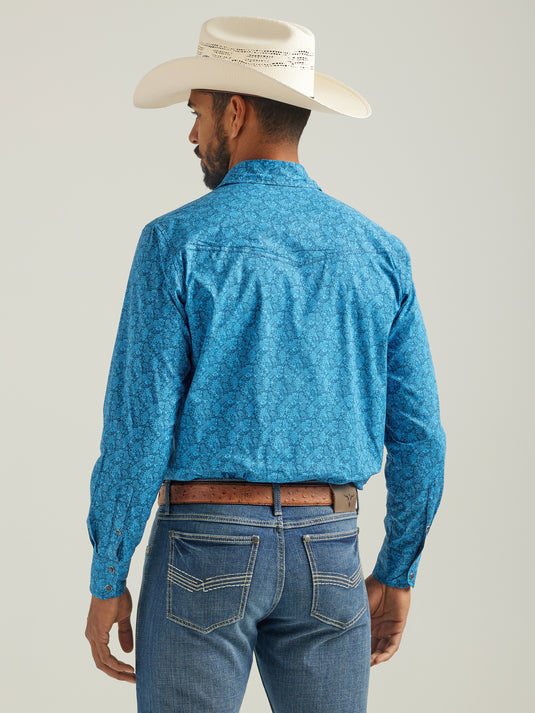 112324831 - Men's Wrangler Wrangler® 20X® Competition Advanced Comfort Long Sleeve Shirt - Blue