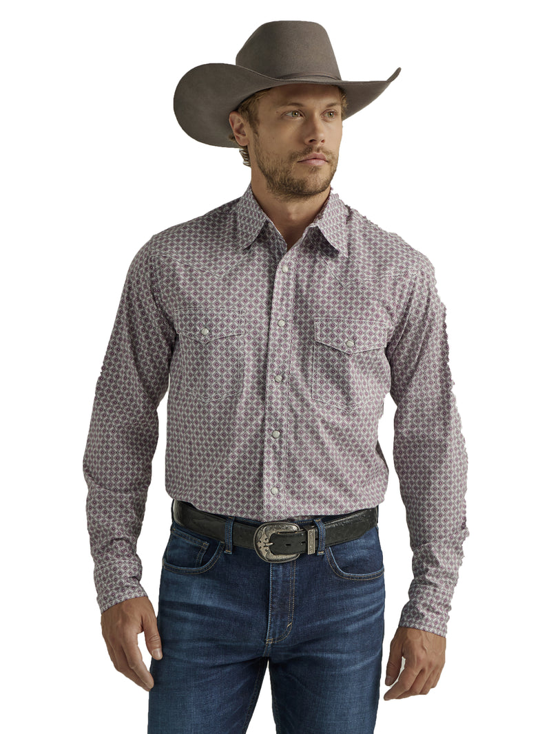 Load image into Gallery viewer, 112330520 - Wrangler® 20X® Competition Advanced Comfort Long Sleeve Shirt - Classic Fit - Purple

