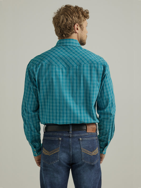 112330525 - Wrangler® 20X® Competition Advanced Comfort Long Sleeve Shirt - Classic Fit - Teal