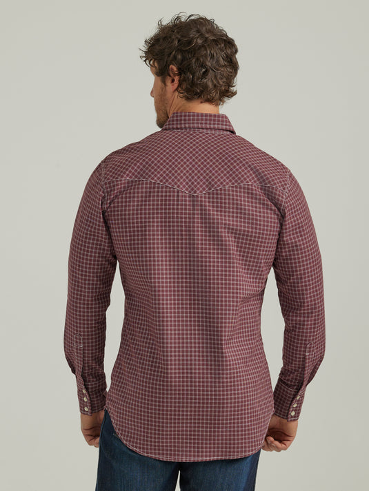 112337357 - Wrangler® FR Flame Resistant Long Sleeve Work Shirt - Burgundy