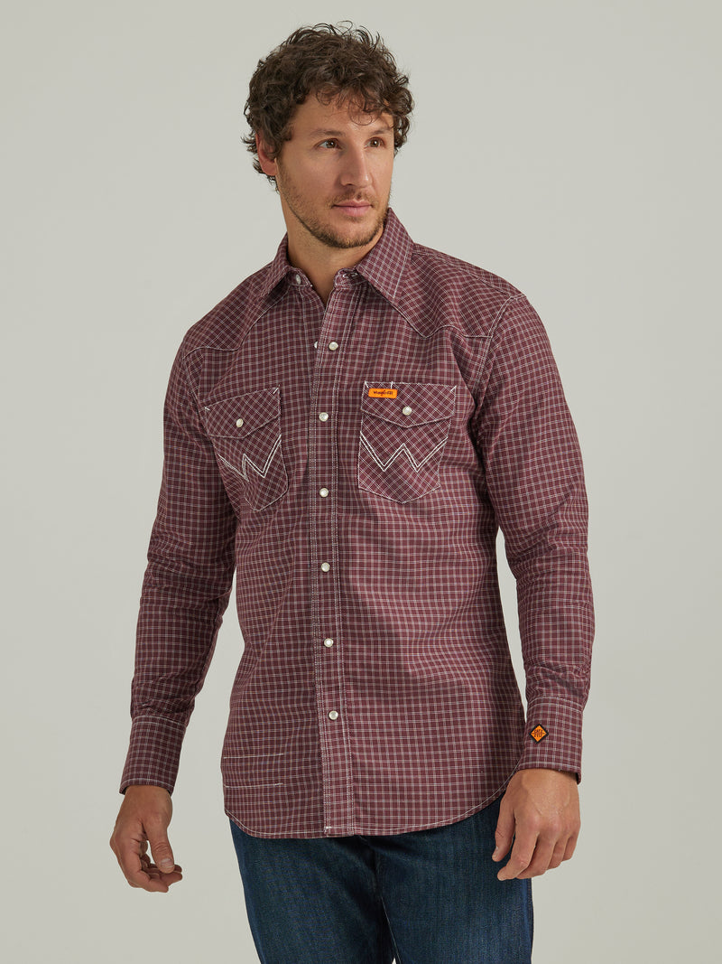 Load image into Gallery viewer, 112337357 - Wrangler® FR Flame Resistant Long Sleeve Work Shirt - Burgundy
