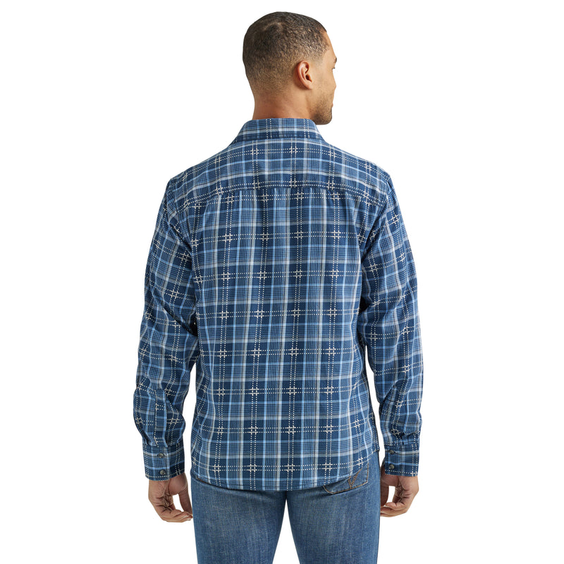 Load image into Gallery viewer, 112338153 - Wrangler Retro® Premium Long Sleeve Button Shirt - Modern Fit - Blue
