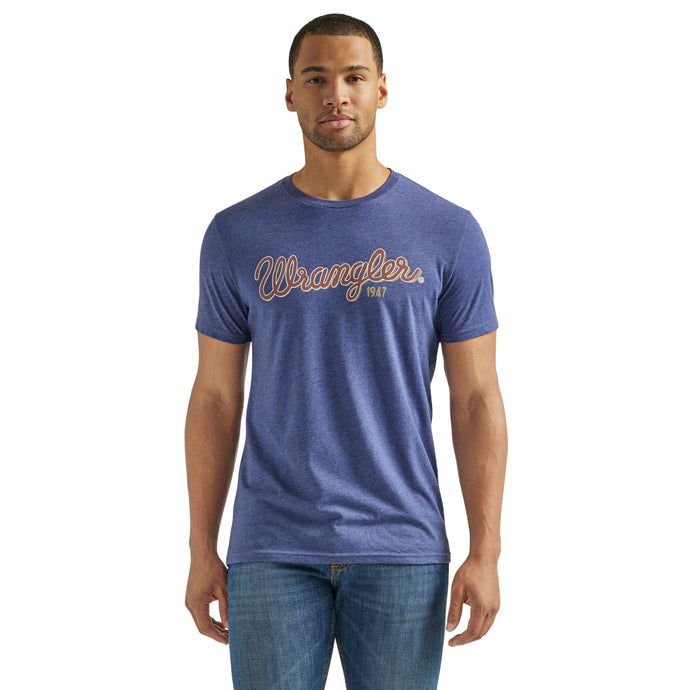 112339558 - Wrangler® Short Sleeve T-Shirt - Denim Heather