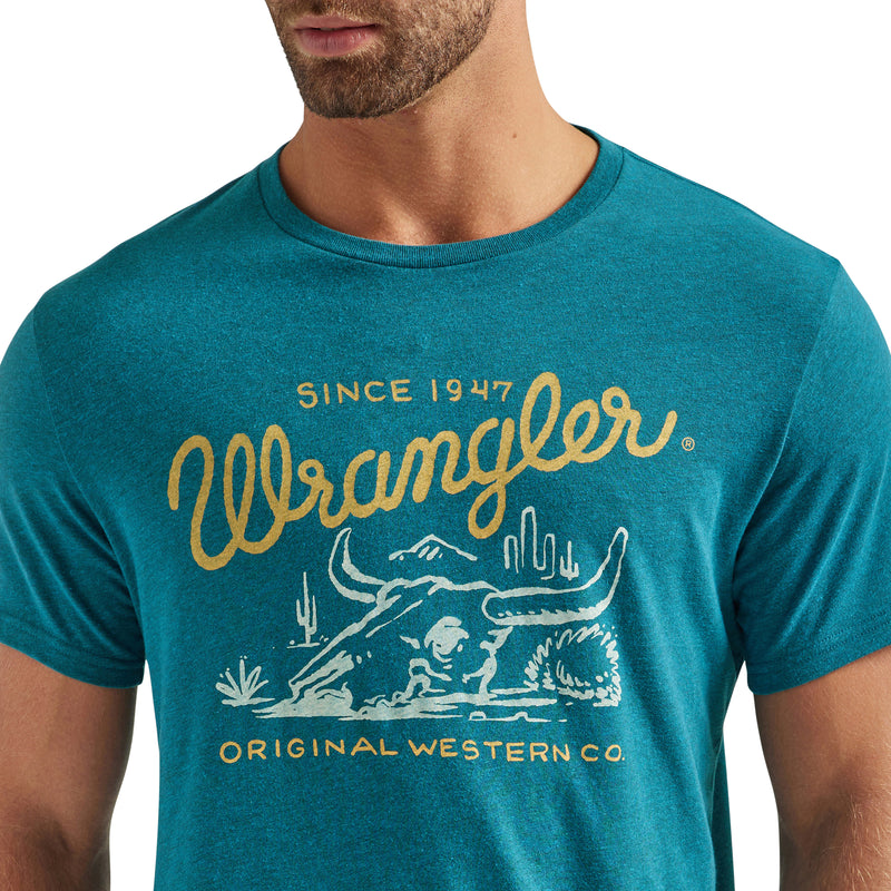 Load image into Gallery viewer, 112339561 - Wrangler® Short Sleeve T-Shirt - Cyan Heather
