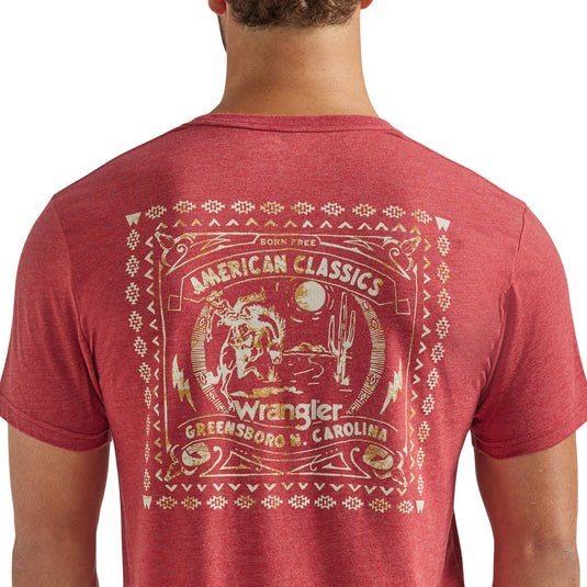 112339563 - Wrangler® Short Sleeve T-Shirt - Brick Red Heather
