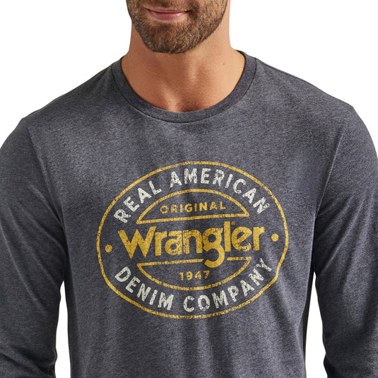 112339605 - Wrangler® Long Sleeve T-Shirt - Caviar Heather