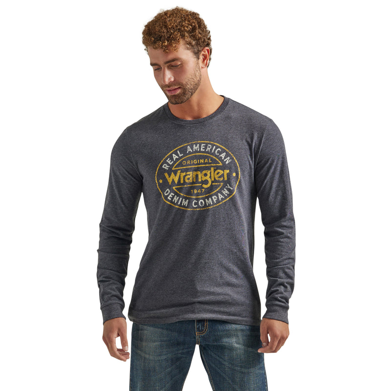 Load image into Gallery viewer, 112339605 - Wrangler® Long Sleeve T-Shirt - Caviar Heather
