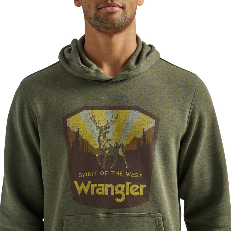 Load image into Gallery viewer, 112339644 - Wrangler Men&#39;s Logo Pullover Hoodie In Deep Depths Heather
