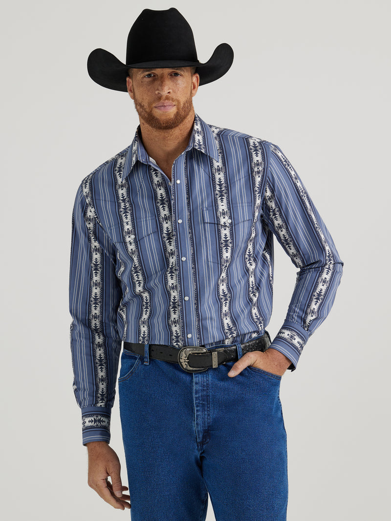 Load image into Gallery viewer, 112346070 - Checotah® Dress Western Long Sleeve Shirt - Navy
