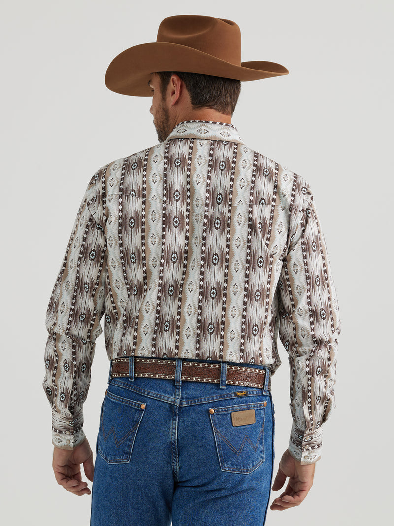 Load image into Gallery viewer, 112346071 - Checotah® Dress Western Long Sleeve Shirt - Brown
