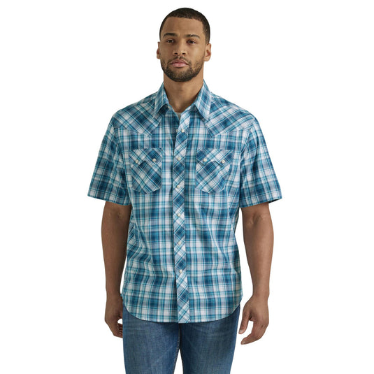 112346240 - Wrangler Retro® Short Sleeve Shirt - Modern Fit - Turquoise