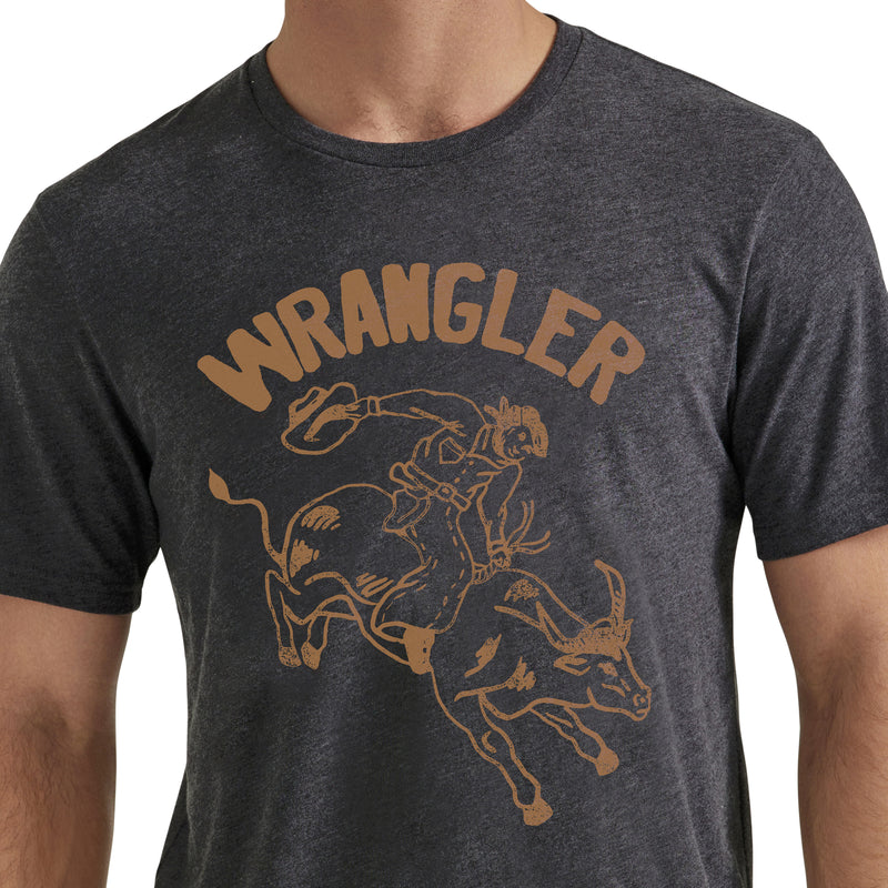 Load image into Gallery viewer, 112346565 - Men&#39;s Wrangler Bull Rider T-Shirt In Caviar
