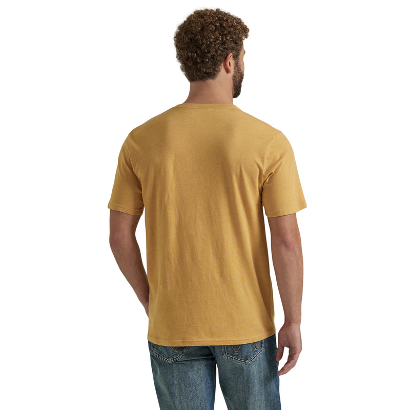 Load image into Gallery viewer, 112347235 - Men&#39;s Wrangler Vignette Logo T-Shirt In Pale Gold Heather
