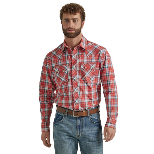 112347307 - Wrangler Retro® Long Sleeve Shirt - Modern Fit - Red