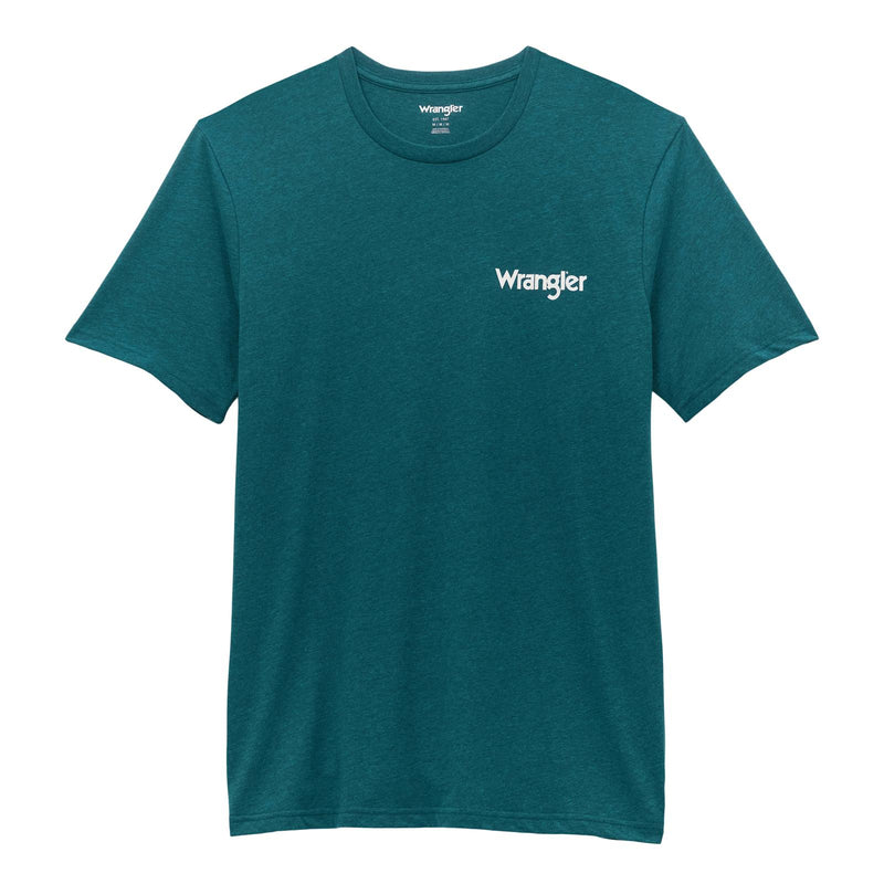 Load image into Gallery viewer, 112353937 - Wrangler® Short Sleeve T-shirt - Regular Fit - Cyan Pepper Heather
