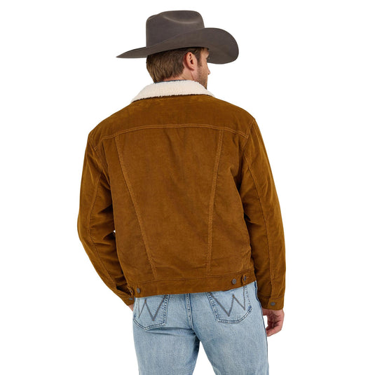 112367603 - Men's Wrangler® Cowboy Cut® Sherpa Lined Corduroy Jacket
