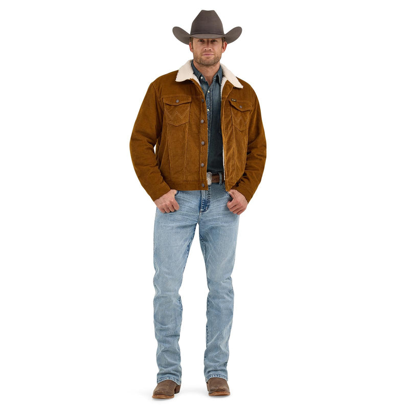 Load image into Gallery viewer, 112367603 - Men&#39;s Wrangler® Cowboy Cut® Sherpa Lined Corduroy Jacket
