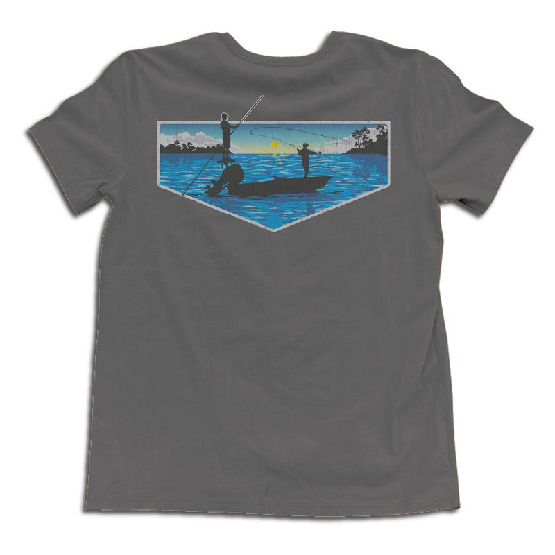 Load image into Gallery viewer, 112368577 - Wrangler Gone Fishing Pewter T Shirt
