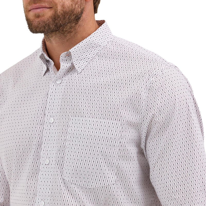 Load image into Gallery viewer, 112369549- Wrangler® X Cody Johnson Long Sleeve Shirt - Classic Fit - White/Fig
