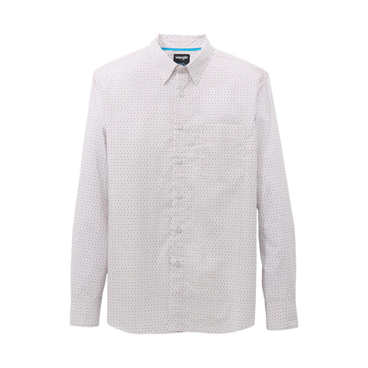 112369549- Wrangler® X Cody Johnson Long Sleeve Shirt - Classic Fit - White/Fig