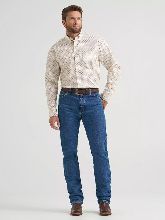 112369563- Wrangler® George Strait™ Long Sleeve Button Down One Pocket Shirt