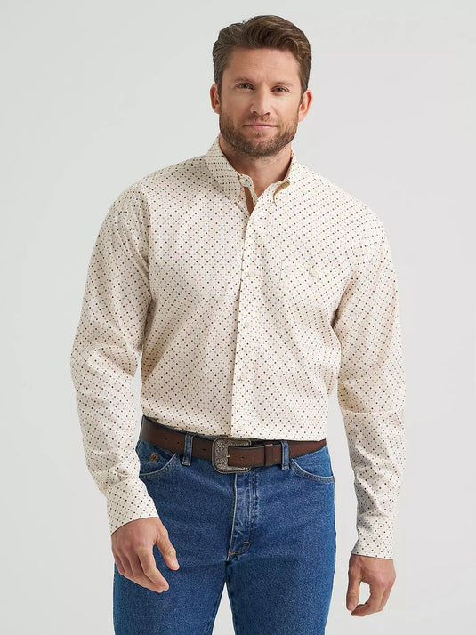 112369563- Wrangler® George Strait™ Long Sleeve Button Down One Pocket Shirt