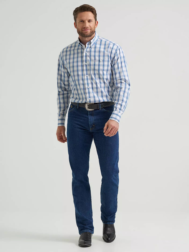 Load image into Gallery viewer, 112369573-Wrangler® George Strait™ Long Sleeve Button Down One Pocket Shirt
