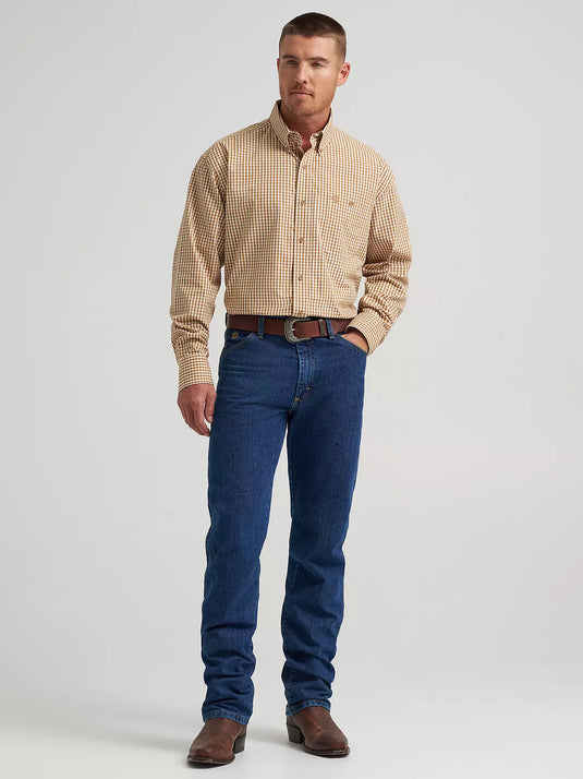 112369595- Wrangler® George Strait™ Long Sleeve Button Down One Pocket Shirt