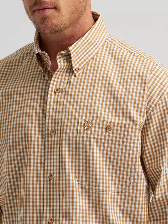 112369595- Wrangler® George Strait™ Long Sleeve Button Down One Pocket Shirt