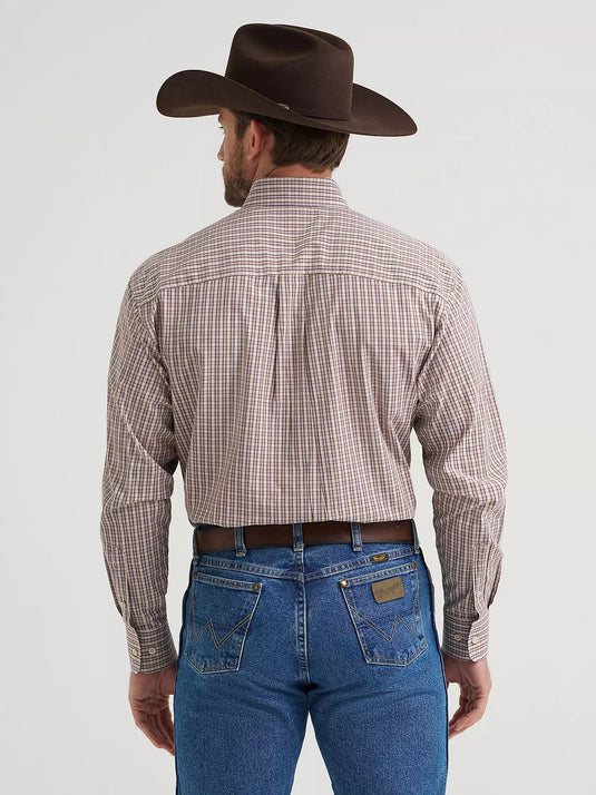 112369635- Wrangler® George Strait™ Long Sleeve Button Down Two Pocket Shirt