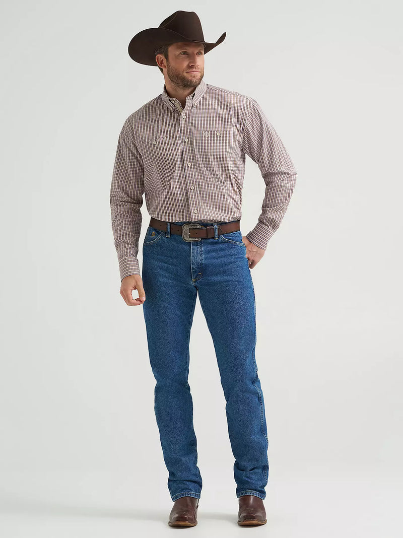 Load image into Gallery viewer, 112369635- Wrangler® George Strait™ Long Sleeve Button Down Two Pocket Shirt
