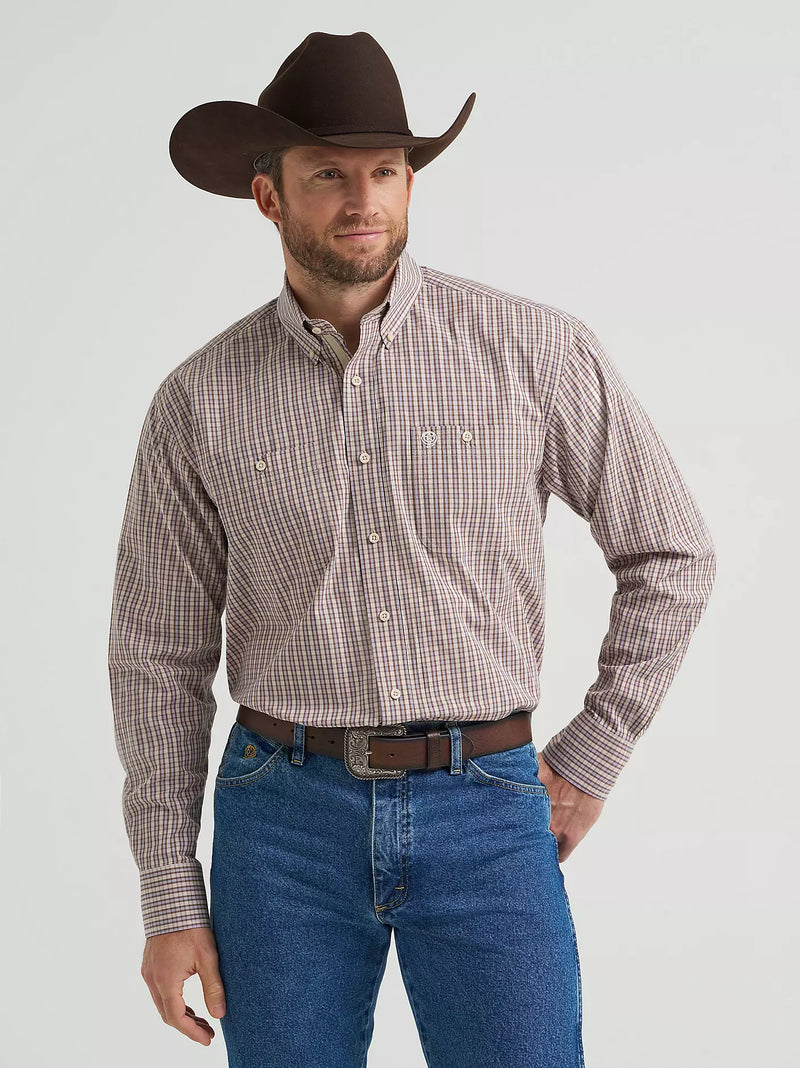 Load image into Gallery viewer, 112369635- Wrangler® George Strait™ Long Sleeve Button Down Two Pocket Shirt
