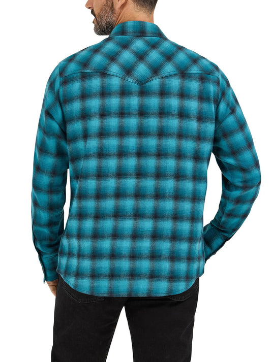 112370176 - Wrangler Retro® Long Sleeve Flannel Shirt - Modern Fit