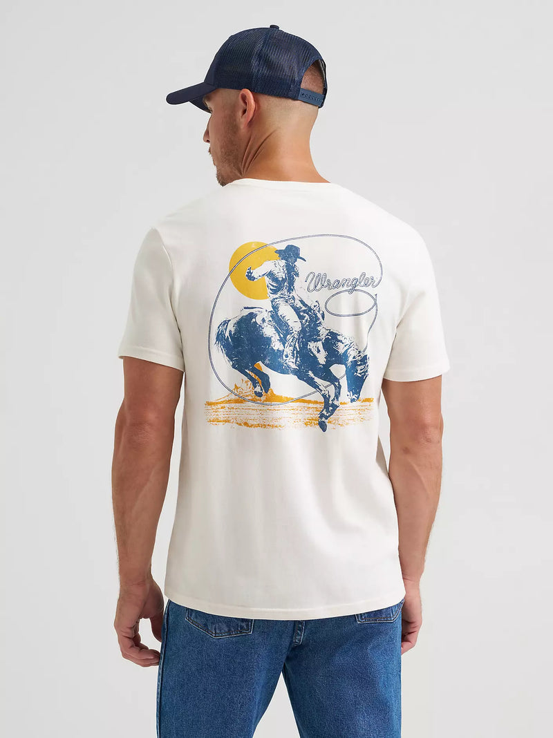 Load image into Gallery viewer, 112372852 - Wrangler Men's Lassoing Cowboy Back Graphic T Shirt
