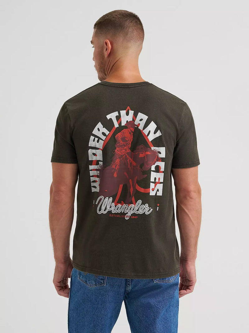 Load image into Gallery viewer, 112372855 - Wrangler Wilder Than Aces Back Graphic T-Shirt

