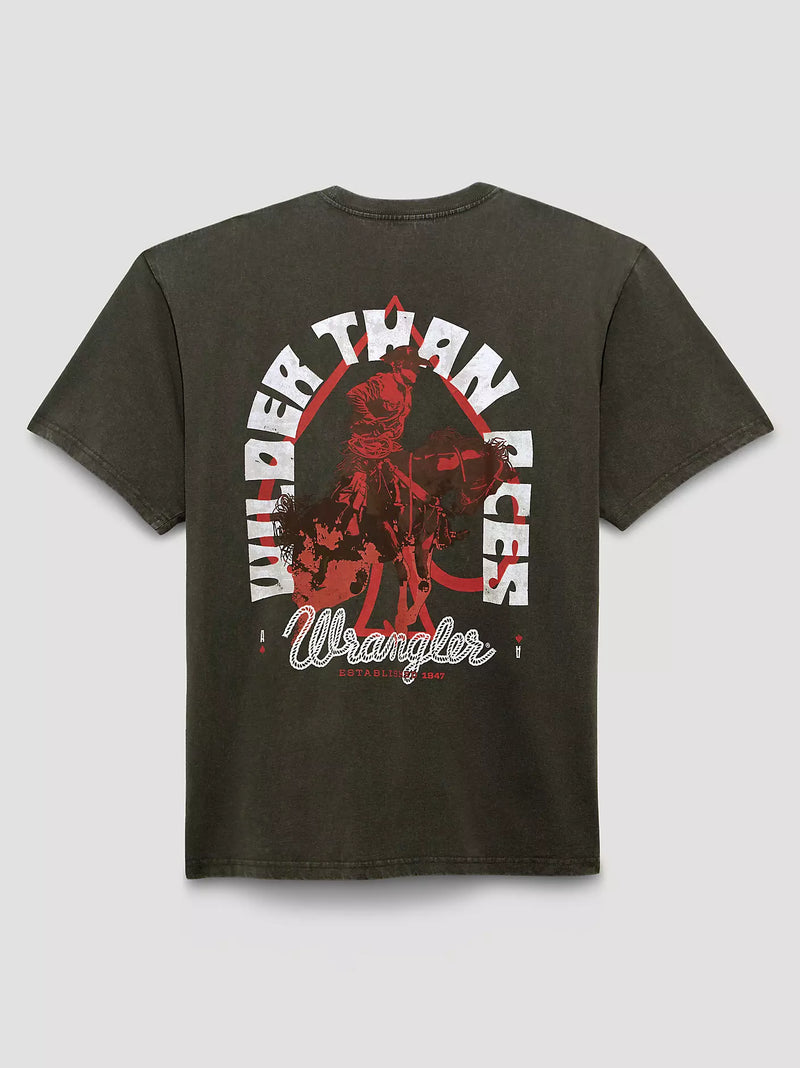 Load image into Gallery viewer, 112372855 - Wrangler Wilder Than Aces Back Graphic T-Shirt
