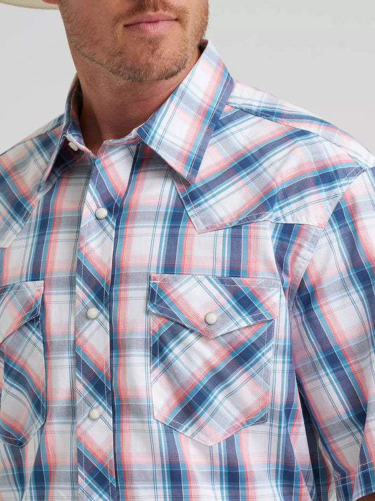 112374295 - Wrangler Men's 20X® Competition Short Sleeve Western Snap Shirt