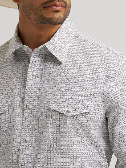 112374296 - Wrangler Men's 20X® Competition Long Sleeve Two Pocket Western Snap Shirt